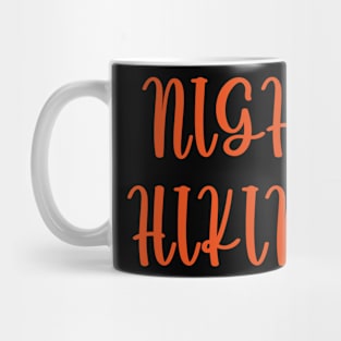 Night Hiking Orange Mug